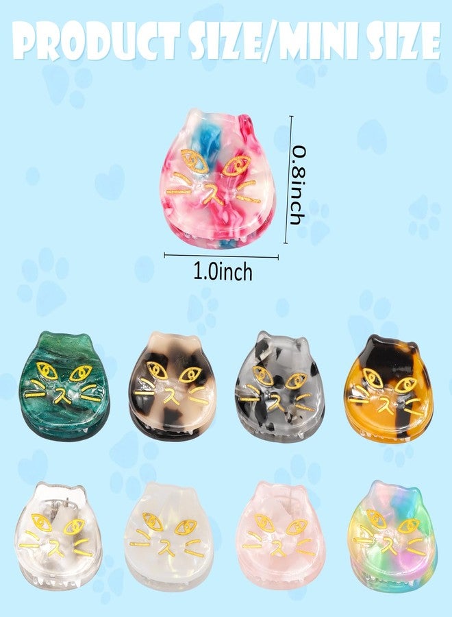 Hapdoo 9pcs Mini Cat Hair Clips, Cat Gifts for Women Cute Animal Hair Claw Clips Kitten Lover Gifts for Girls, Funny Pet Themed Hair Accessories Memorial Gift for Mother's Day, Birthday - Image 2